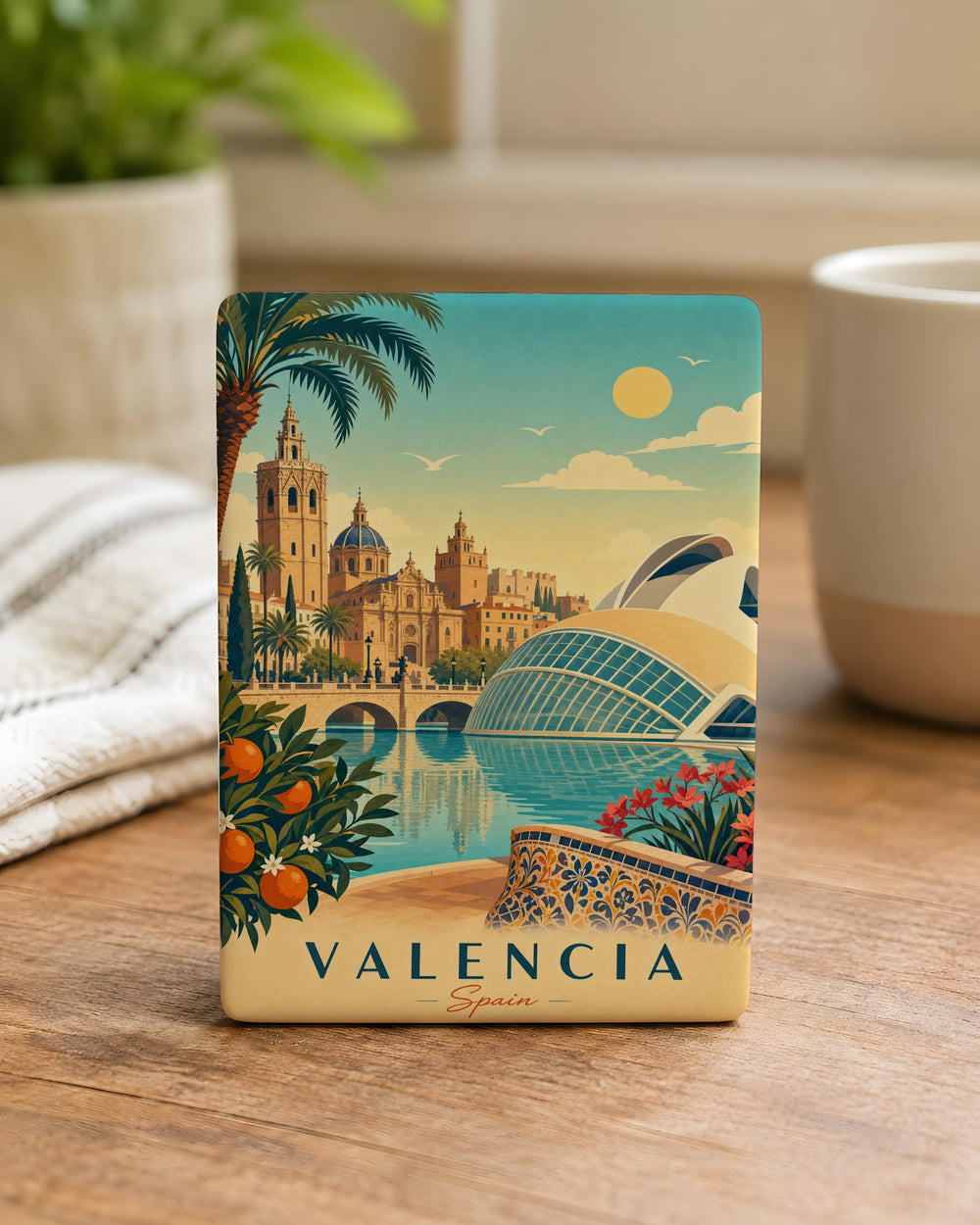 Valencia Spain Fridge Magnet, Valencia Souvenir Magnet, Spain Travel Gift, Valencia Landmark Magnet, Refrigerator Magnet