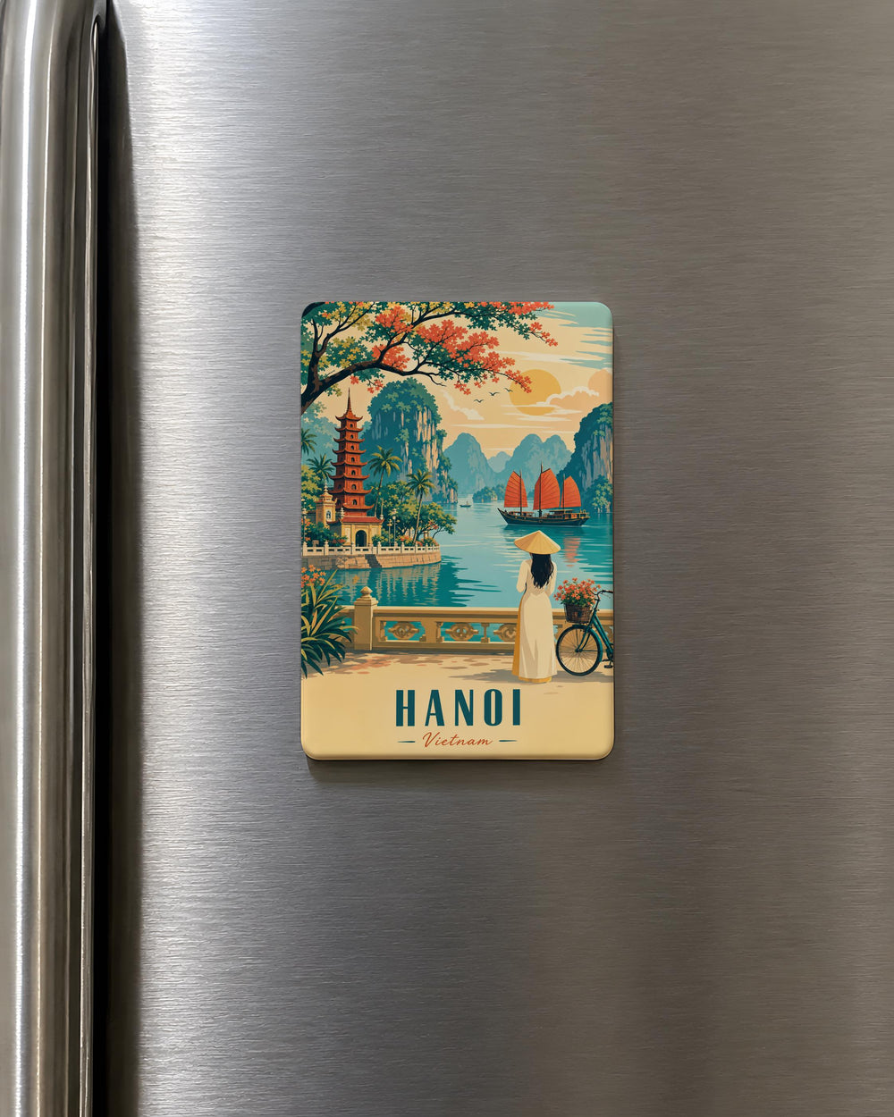 Vietnam Fridge Magnet, Vietnam Travel Souvenir Magnet, Vietnam Map Landmark Magnet, Vietnam Vacation Keepsake Gift