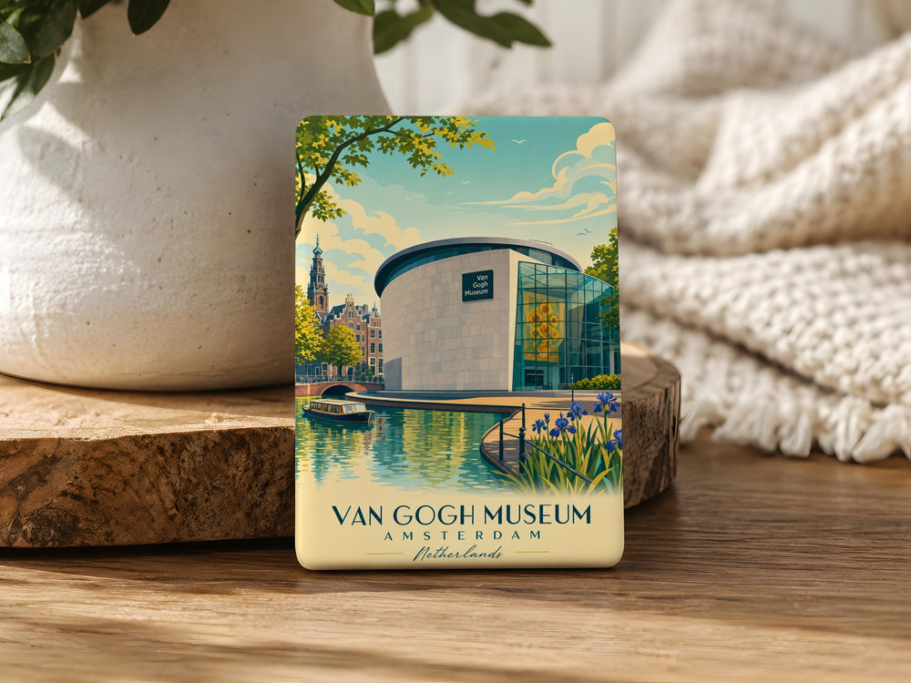 Van Gogh Museum Fridge Magnet, Amsterdam Museum Souvenir Magnet, Netherlands Travel Keepsake, Gift for Art Lovers