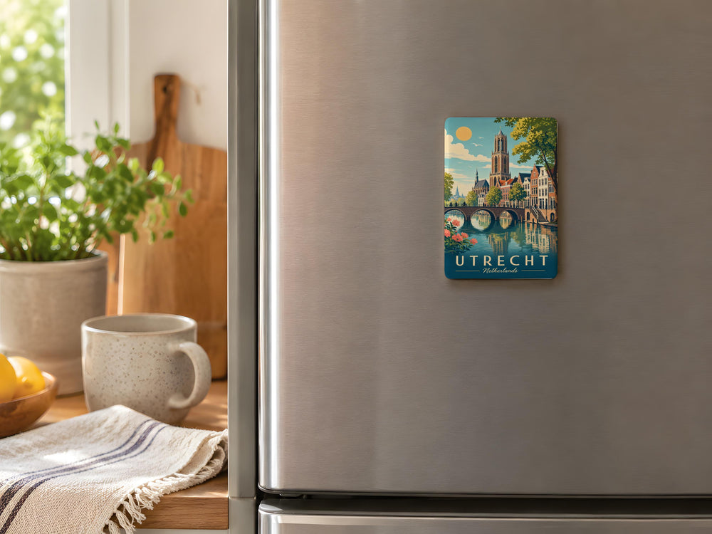 Utrecht Netherlands Fridge Magnet, Utrecht City Souvenir Magnet, Netherlands Travel Gift, Utrecht Landmark Refrigerator Magnet