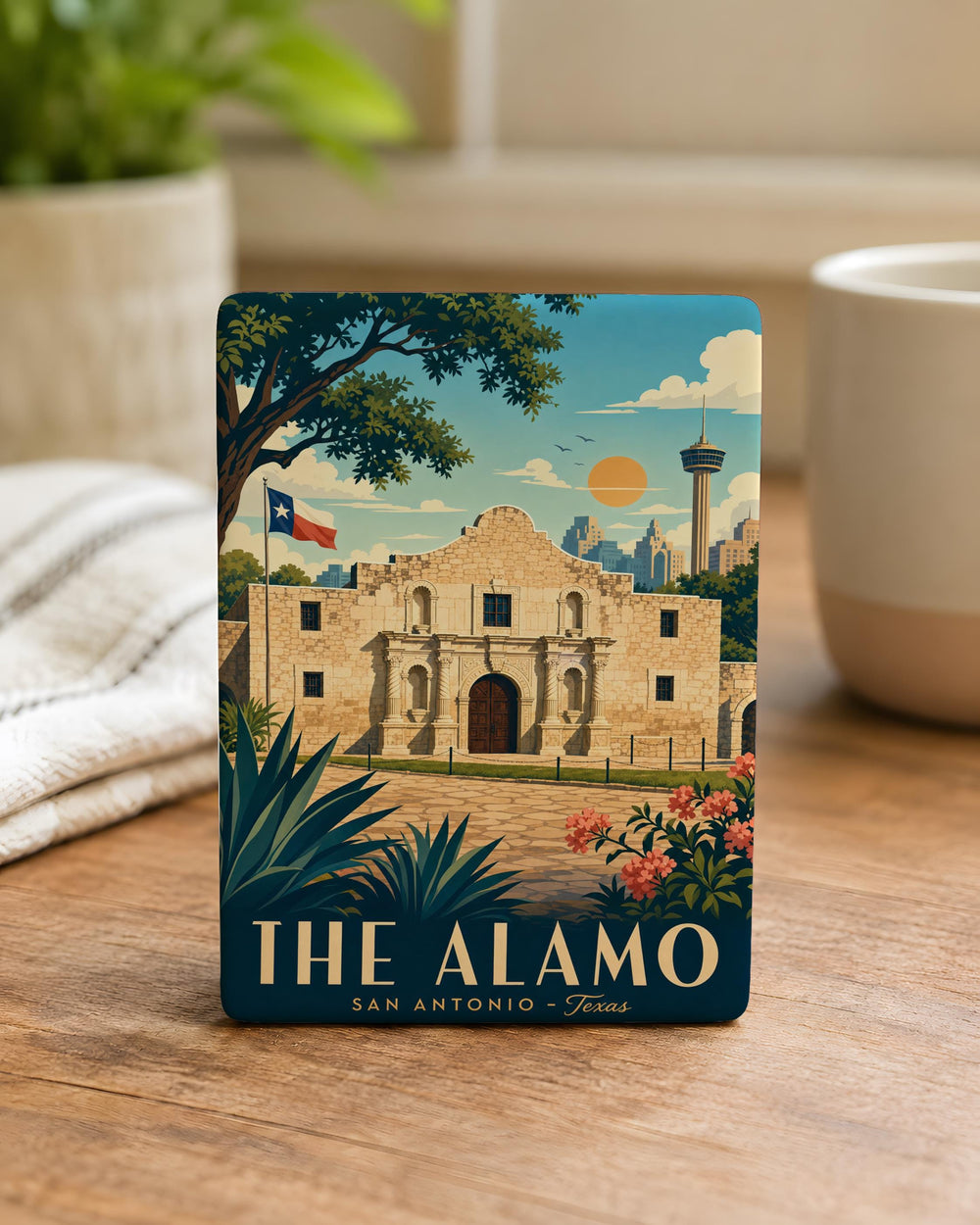 The Alamo Fridge Magnet, San Antonio Texas Landmark Souvenir Magnet, Historic Mission Travel Gift Magnet