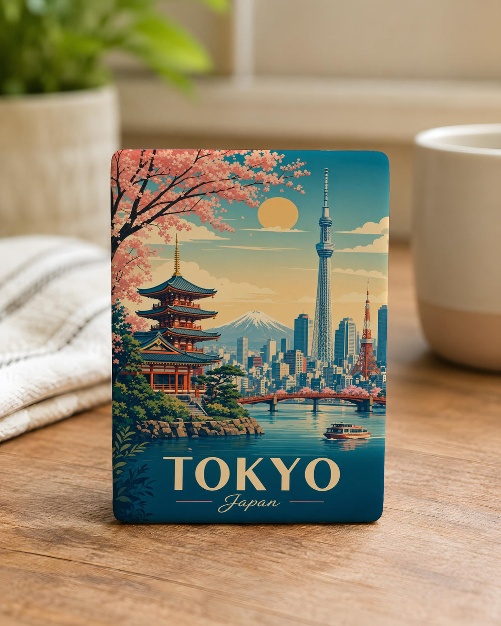 Tokyo Japan Fridge Magnet, Tokyo City Souvenir Magnet, Japan Travel Gift, Tokyo Landmark Refrigerator Magnet, Japan Keepsake