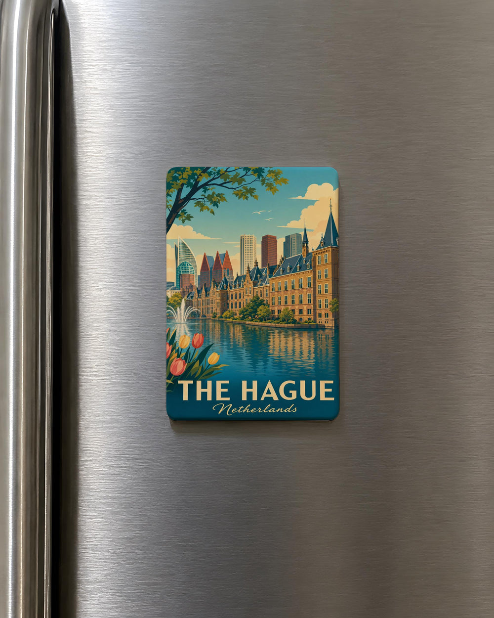 The Hague Netherlands Fridge Magnet, Den Haag Souvenir Magnet, Netherlands Travel Gift, Dutch City Landmark Keepsake Magnet