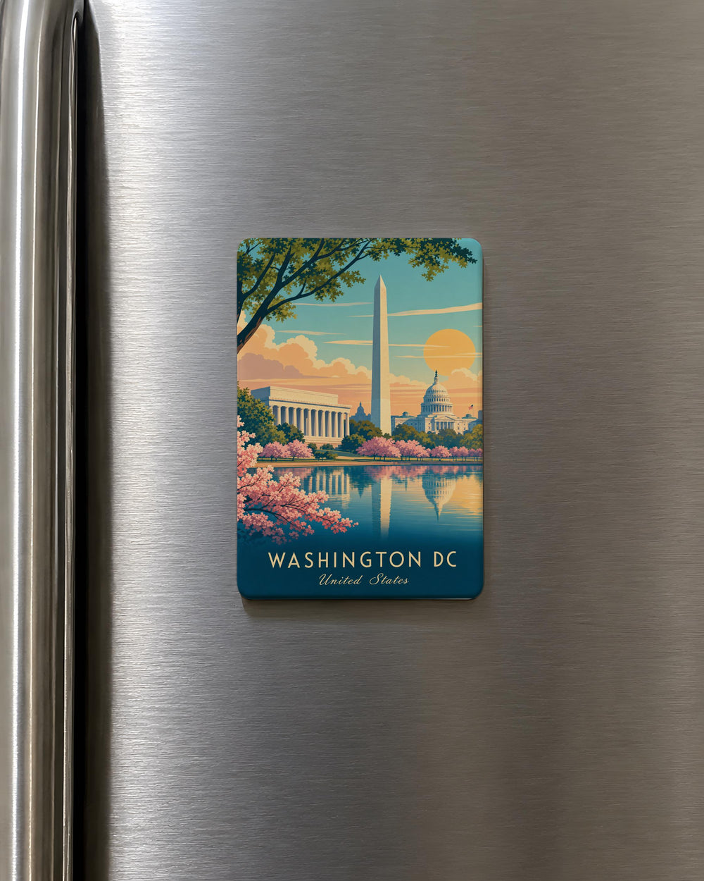 Washington DC Fridge Magnet, White House Capitol Building Lincoln Memorial Smithsonian Monuments Souvenir Gift