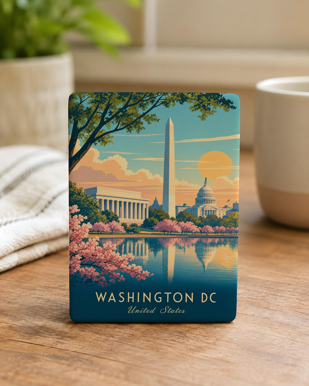 Washington DC Fridge Magnet, White House Capitol Building Lincoln Memorial Smithsonian Monuments Souvenir Gift
