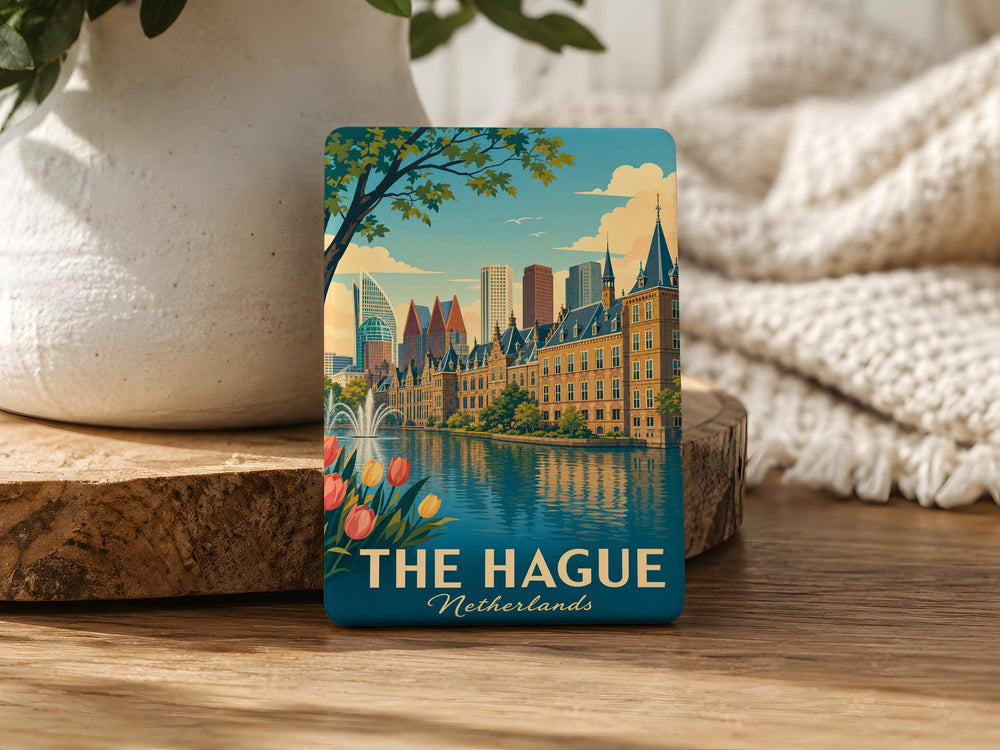 The Hague Netherlands Fridge Magnet, Den Haag Souvenir Magnet, Netherlands Travel Gift, Dutch City Landmark Keepsake Magnet