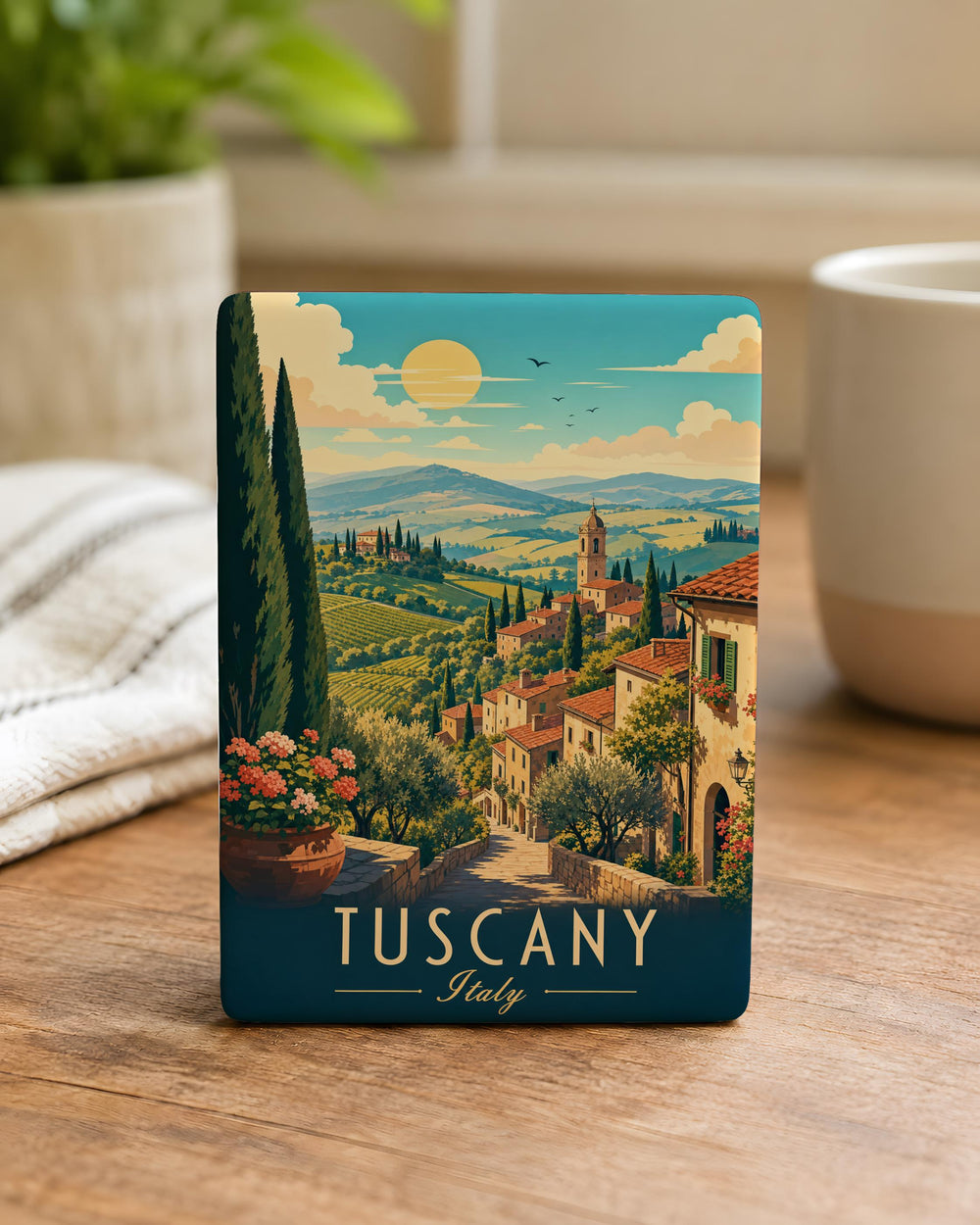 Tuscany Italy Fridge Magnet, Tuscany Travel Souvenir Magnet, Italian Countryside Keepsake Magnet, Italy Vacation Gift Magnet