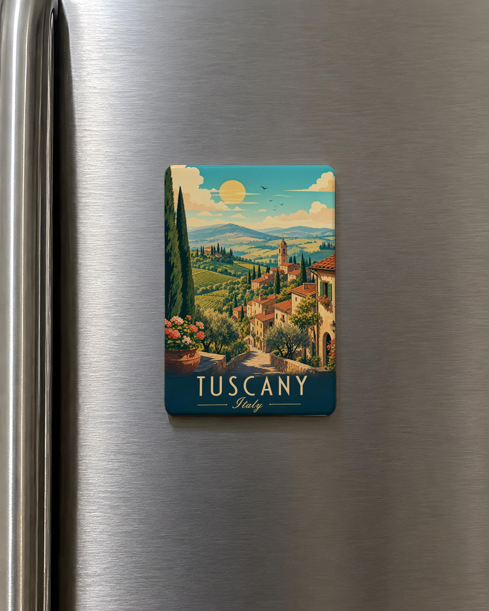 Tuscany Italy Fridge Magnet, Tuscany Travel Souvenir Magnet, Italian Countryside Keepsake Magnet, Italy Vacation Gift Magnet