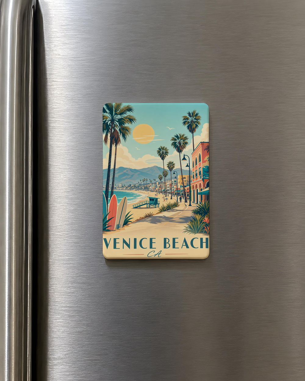 Venice Beach CA Fridge Magnet, Venice Beach California Souvenir Magnet, Los Angeles Beach Travel Gift Magnet