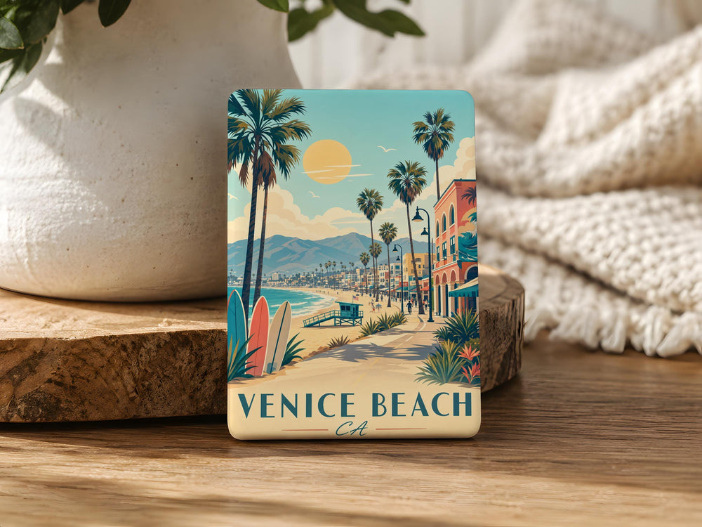 Venice Beach CA Fridge Magnet, Venice Beach California Souvenir Magnet, Los Angeles Beach Travel Gift Magnet