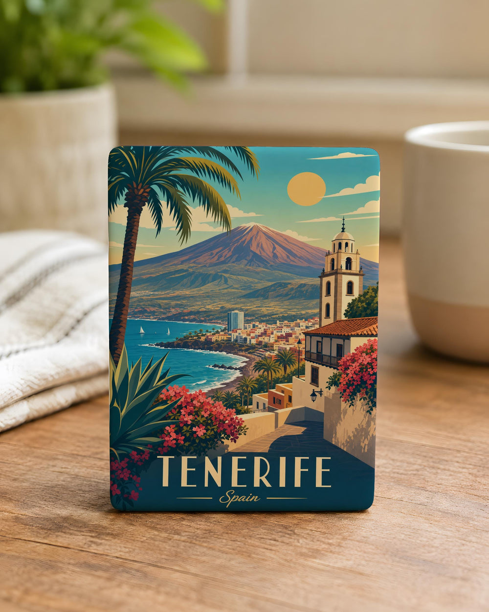 Tenerife Spain Fridge Magnet, Tenerife Souvenir Magnet, Canary Islands Travel Gift, Spain Vacation Keepsake Magnet