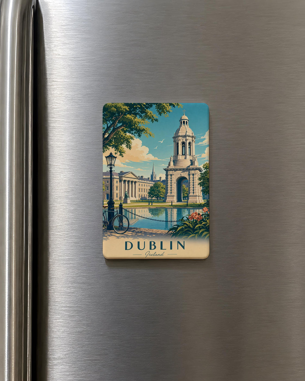 Trinity College Dublin Fridge Magnet, Ireland University Campus Souvenir, Dublin Landmark Refrigerator Magnet Gift