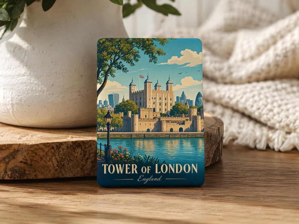 Tower of London Fridge Magnet, Historic London Landmark Souvenir Magnet, England Travel Keepsake Refrigerator Magnet