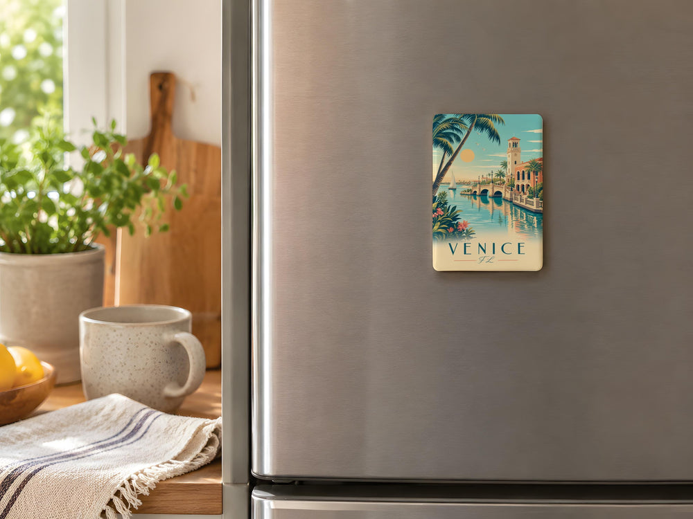 Venice Florida Fridge Magnet, Venice FL Souvenir Magnet, Gulf Coast Travel Gift, Beach Town Keepsake Magnet