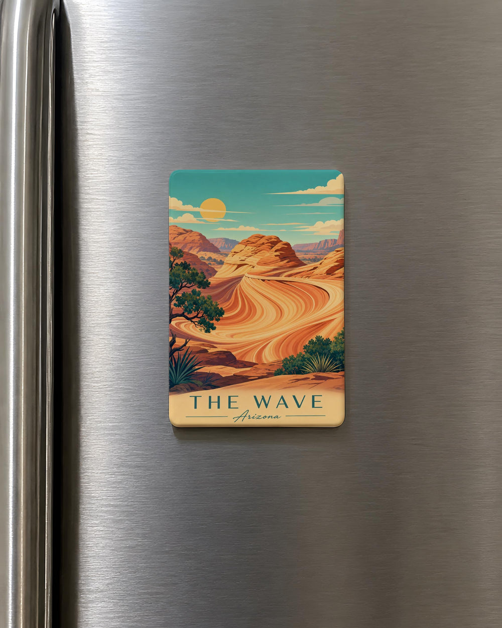 The Wave Fridge Magnet, Ocean Wave Sea Surf Water Nature Coastal Decor Magnet