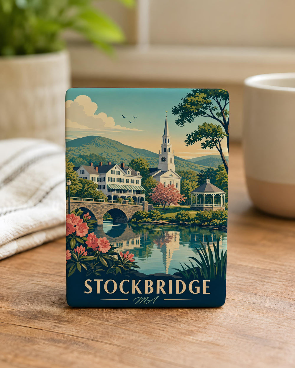 Stockbridge MA Fridge Magnet, Stockbridge Massachusetts Souvenir Magnet, Berkshires Travel Keepsake, New England Gift