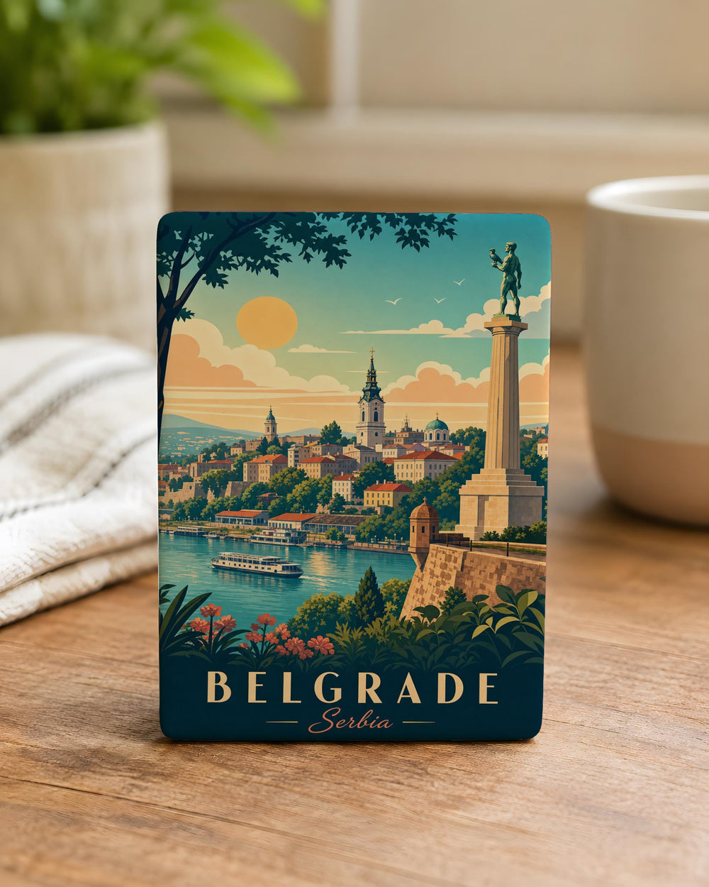 Serbia Fridge Magnet, Serbia Souvenir Magnet, Serbia Travel Gift, Belgrade Magnet, Serbian Landmark Keepsake Magnet