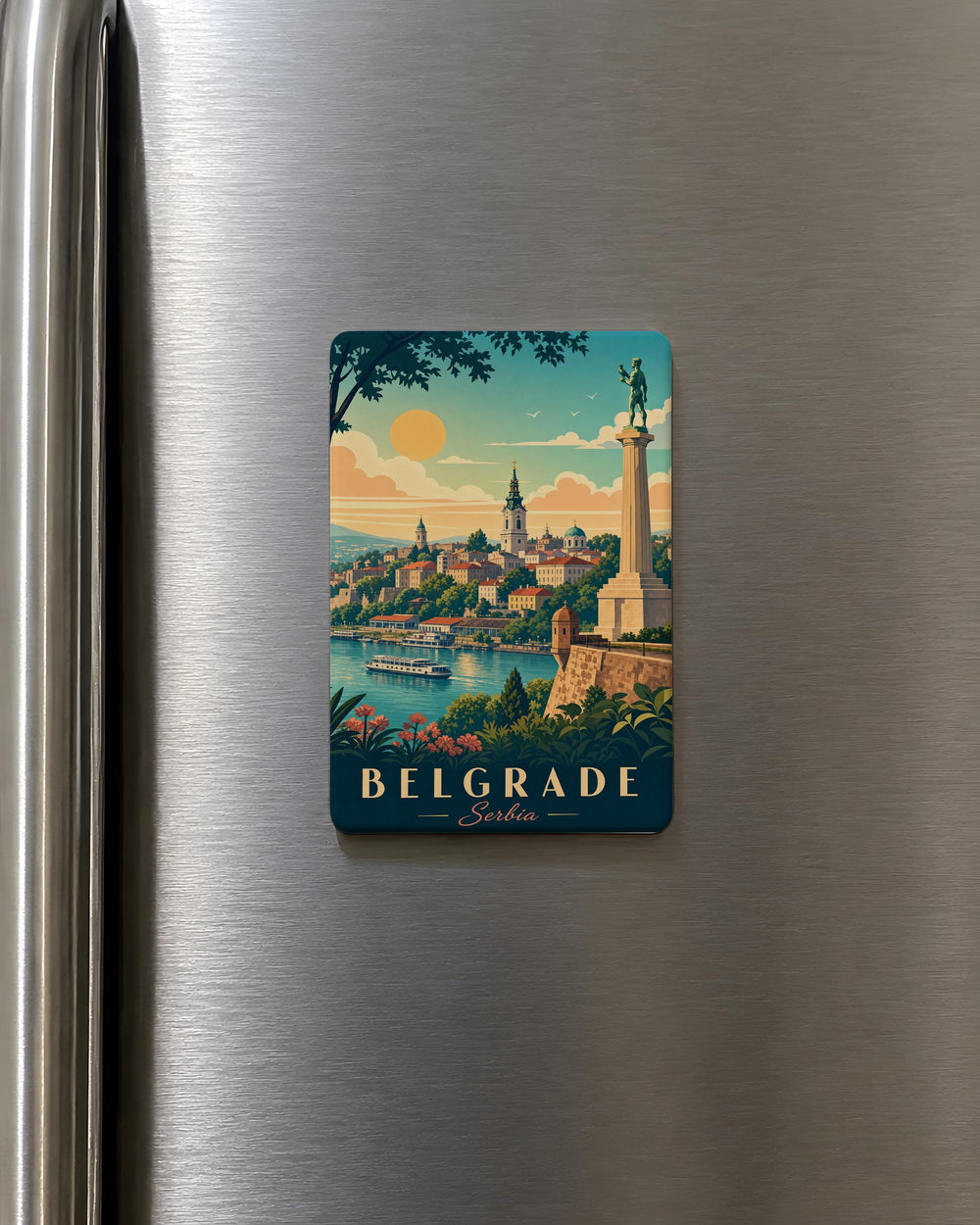 Serbia Fridge Magnet, Serbia Souvenir Magnet, Serbia Travel Gift, Belgrade Magnet, Serbian Landmark Keepsake Magnet