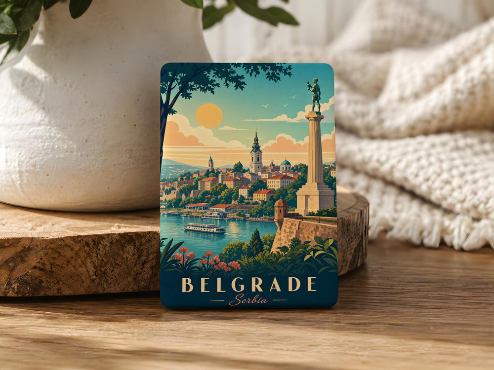 Serbia Fridge Magnet, Serbia Souvenir Magnet, Serbia Travel Gift, Belgrade Magnet, Serbian Landmark Keepsake Magnet