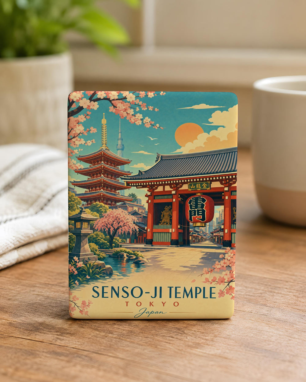 Senso-ji Temple Fridge Magnet, Tokyo Japan Buddhist Temple Souvenir Magnet, Asakusa Landmark Travel Gift Magnet