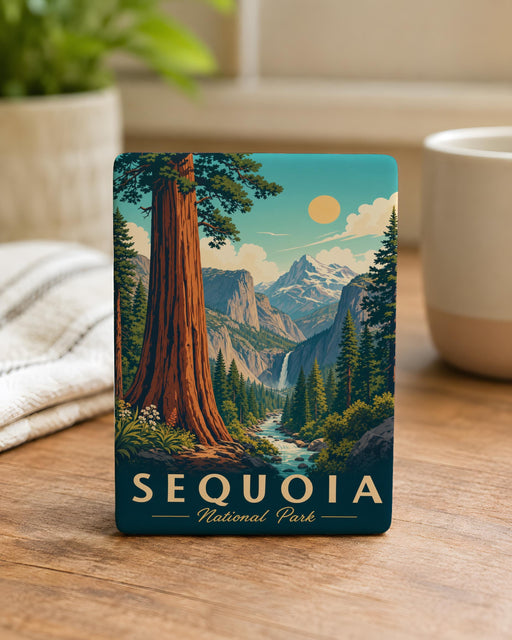Sequoia National Park Fridge Magnet, Giant Sequoia Trees, California Park Souvenir, Nature Travel Keepsake Magnet