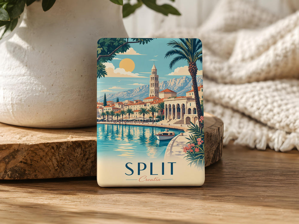 Split Croatia Fridge Magnet, Split City Souvenir, Dalmatian Coast Travel Gift, Croatia Vacation Keepsake, Split Old Town Magnet