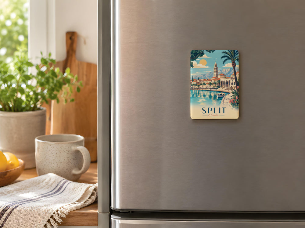 Split Croatia Fridge Magnet, Split City Souvenir, Dalmatian Coast Travel Gift, Croatia Vacation Keepsake, Split Old Town Magnet