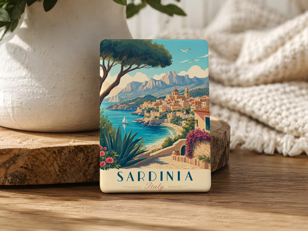 Sardinia Italy Fridge Magnet, Sardegna Island Travel Souvenir, Italian Mediterranean Destination Keepsake Magnet