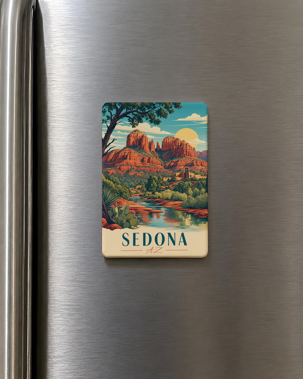 Sedona AZ Fridge Magnet, Sedona Arizona Souvenir Magnet, Red Rock Country Travel Keepsake, Scenic Sedona Landmark Magnet