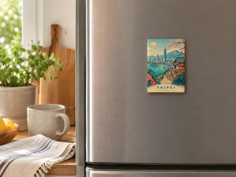 Taiwan Fridge Magnet, Taiwan Souvenir Magnet, Taiwan Travel Gift, Taiwan Map Magnet, Taiwan Landmark Magnet
