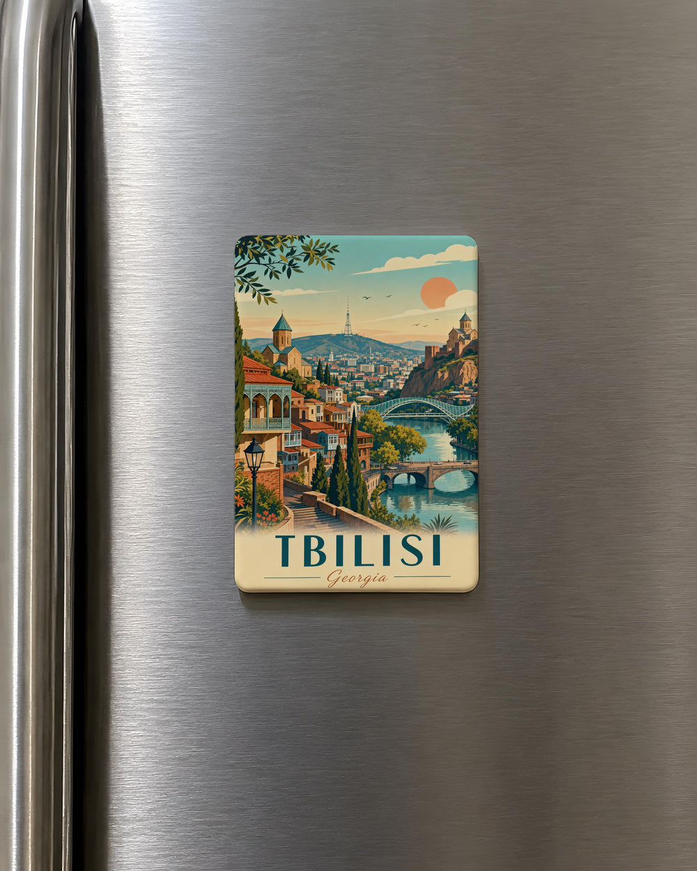 Tbilisi Georgia Fridge Magnet, Tbilisi City Souvenir Magnet, Georgia Travel Gift, Tbilisi Landmark Magnet, Caucasus Keepsake