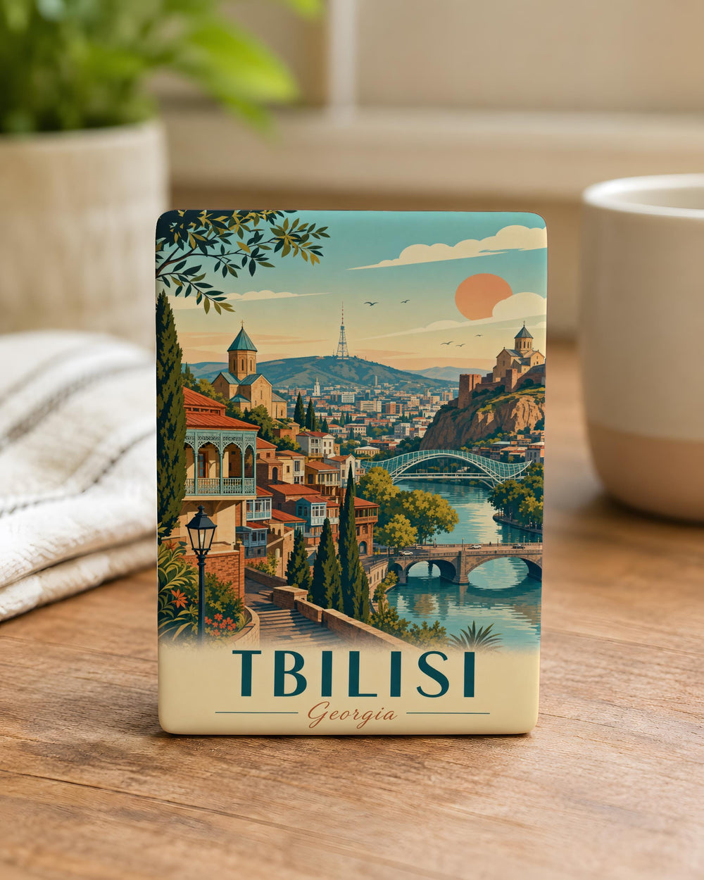 Tbilisi Georgia Fridge Magnet, Tbilisi City Souvenir Magnet, Georgia Travel Gift, Tbilisi Landmark Magnet, Caucasus Keepsake