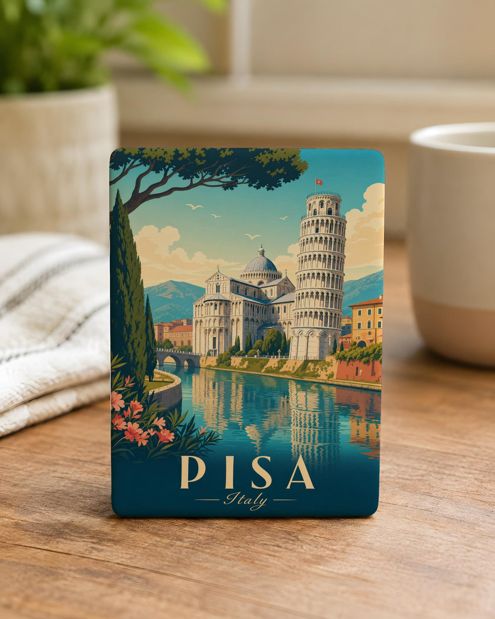 Pisa Italy Fridge Magnet, Leaning Tower of Pisa Souvenir Magnet, Tuscany Travel Gift, Italian Landmark Kitchen Magnet