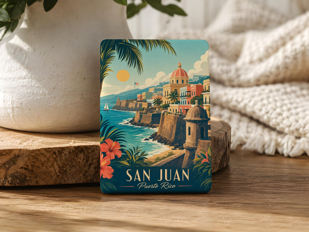 Puerto Rico Fridge Magnet, Puerto Rico Souvenir Magnet, Puerto Rico Travel Gift, Caribbean Island Keepsake Magnet