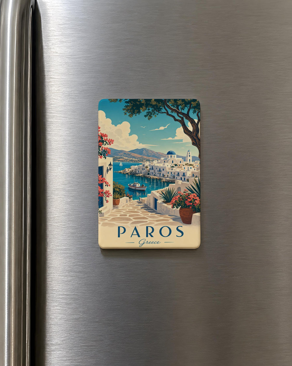 Paros Greece Fridge Magnet, Paros Island Souvenir, Greek Islands Travel Magnet, Cyclades Greece Magnet, Paros Vacation Keepsake