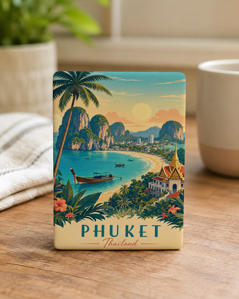 Phuket Thailand Fridge Magnet, Phuket Souvenir Magnet, Thailand Travel Gift, Phuket Island Keepsake, Vacation Memory Magnet