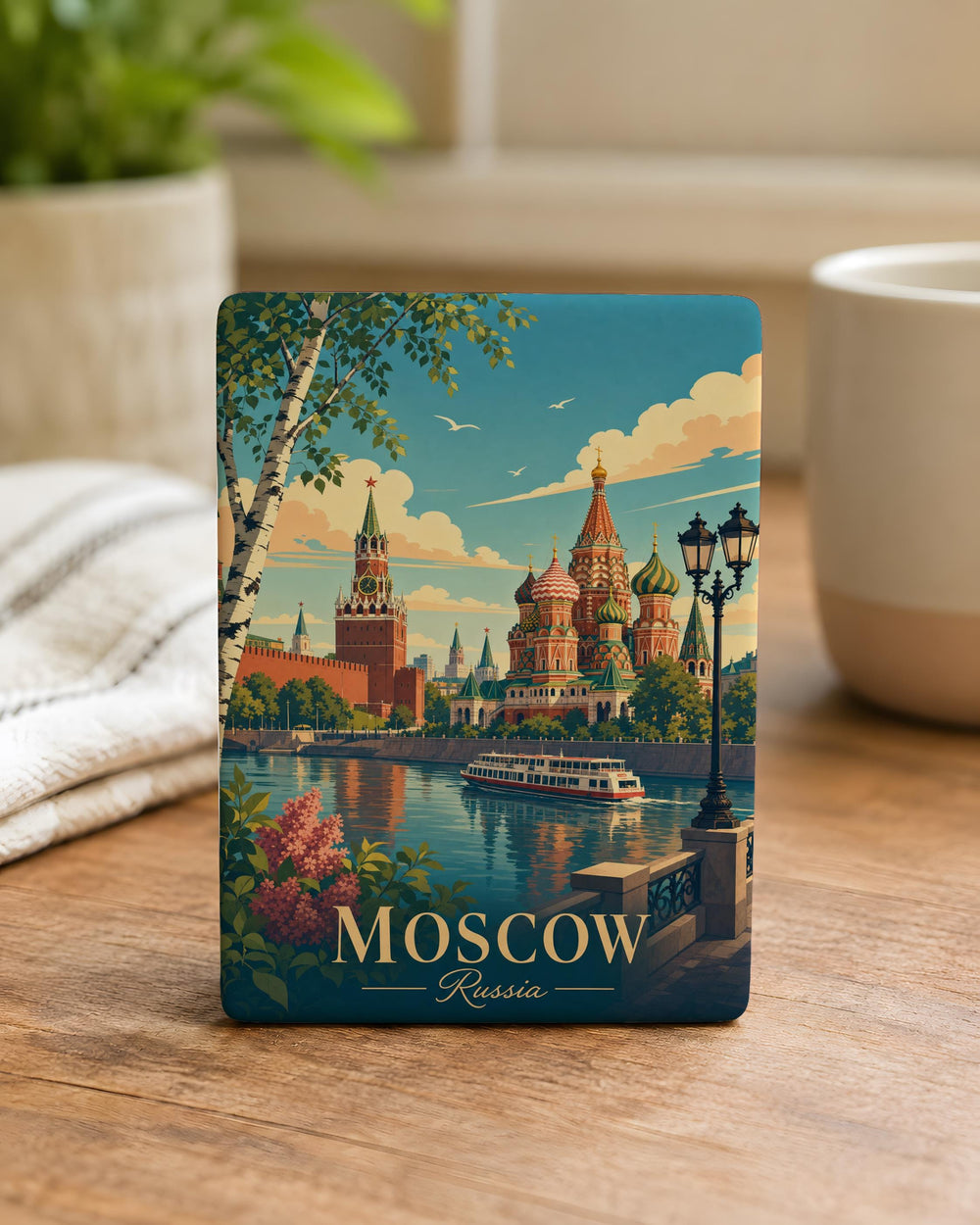 Russia Fridge Magnet, Russia Souvenir Magnet, Russian Travel Keepsake, Russia Landmark Magnet, Russia Gift, Moscow St Petersburg Magnet