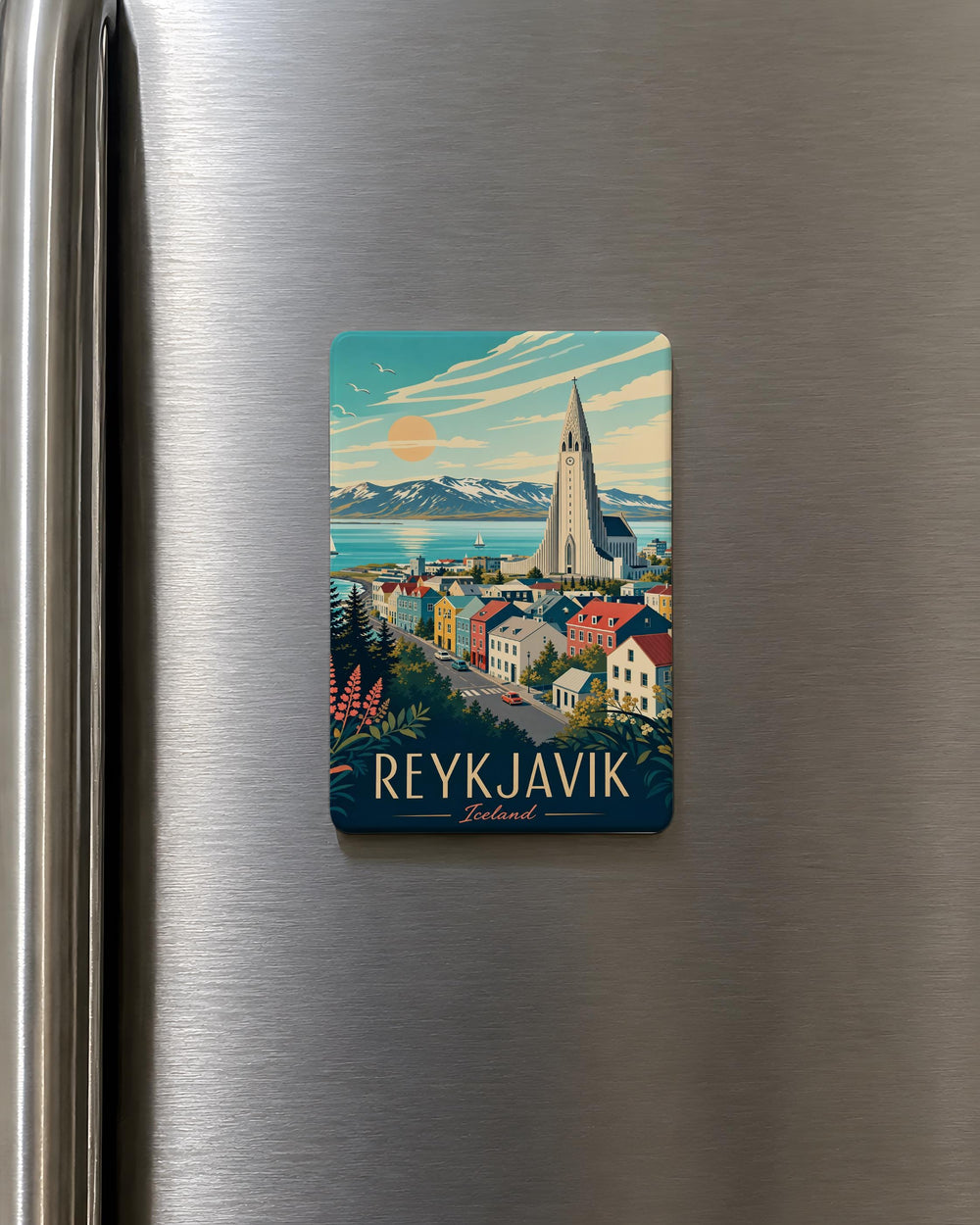Reykjavik Iceland Fridge Magnet, Reykjavik City Souvenir Magnet, Iceland Travel Gift, Reykjavik Landmark Magnet, Iceland Keepsake