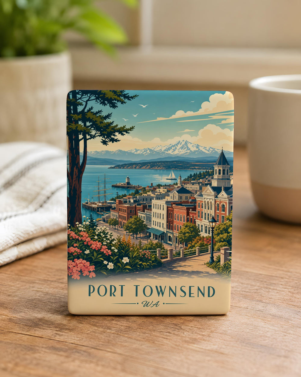 Port Townsend Washington Fridge Magnet, Port Townsend WA Souvenir Magnet, Olympic Peninsula Travel Gift, Pacific Northwest Keepsake
