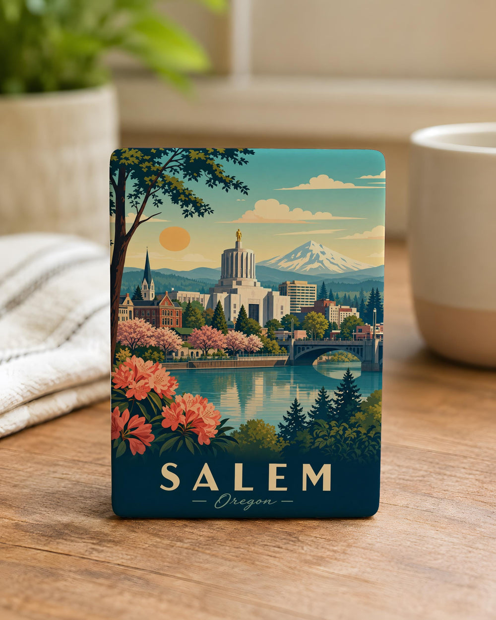 Salem Oregon Fridge Magnet, Salem OR Souvenir Magnet, Oregon Travel Gift, Salem Keepsake Magnet, Pacific Northwest Magnet