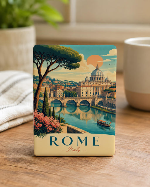 Rome Italy Fridge Magnet, Rome Travel Souvenir, Colosseum Landmark Magnet, Italian Vacation Keepsake, Rome City Gift