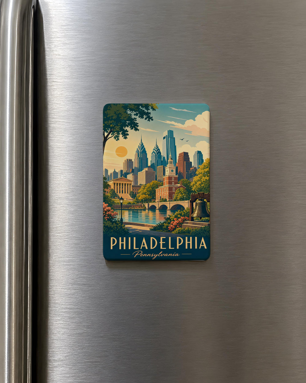 Pennsylvania Fridge Magnet, Pennsylvania State Souvenir Magnet, Pennsylvania Travel Gift, Pennsylvania Keepsake Magnet, USA State Magnet