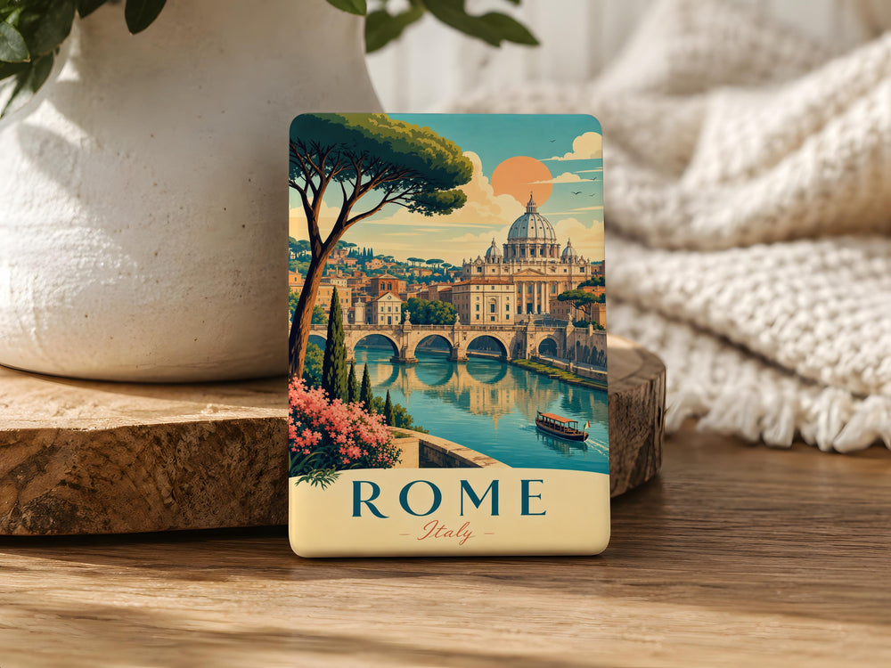 Rome Italy Fridge Magnet, Rome Travel Souvenir, Colosseum Landmark Magnet, Italian Vacation Keepsake, Rome City Gift