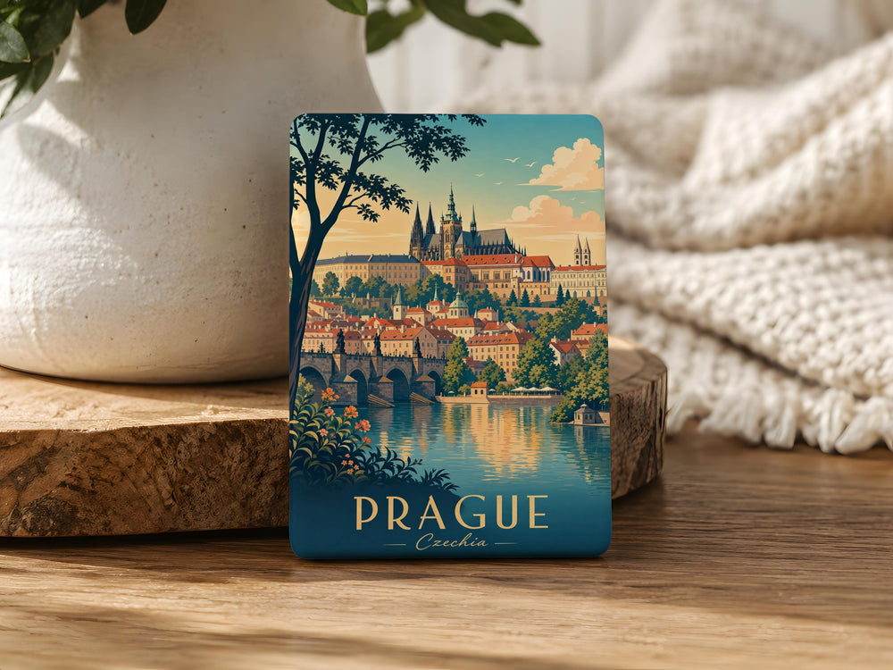 Prague Castle Fridge Magnet, Prague Landmark Souvenir Magnet, Czech Republic Travel Keepsake, Historic Castle Magnet