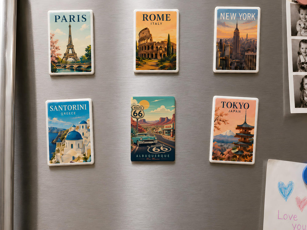Route 66 Fridge Magnet, Historic U.S. Highway 66 Road Trip Souvenir, American Southwest Travel Gift