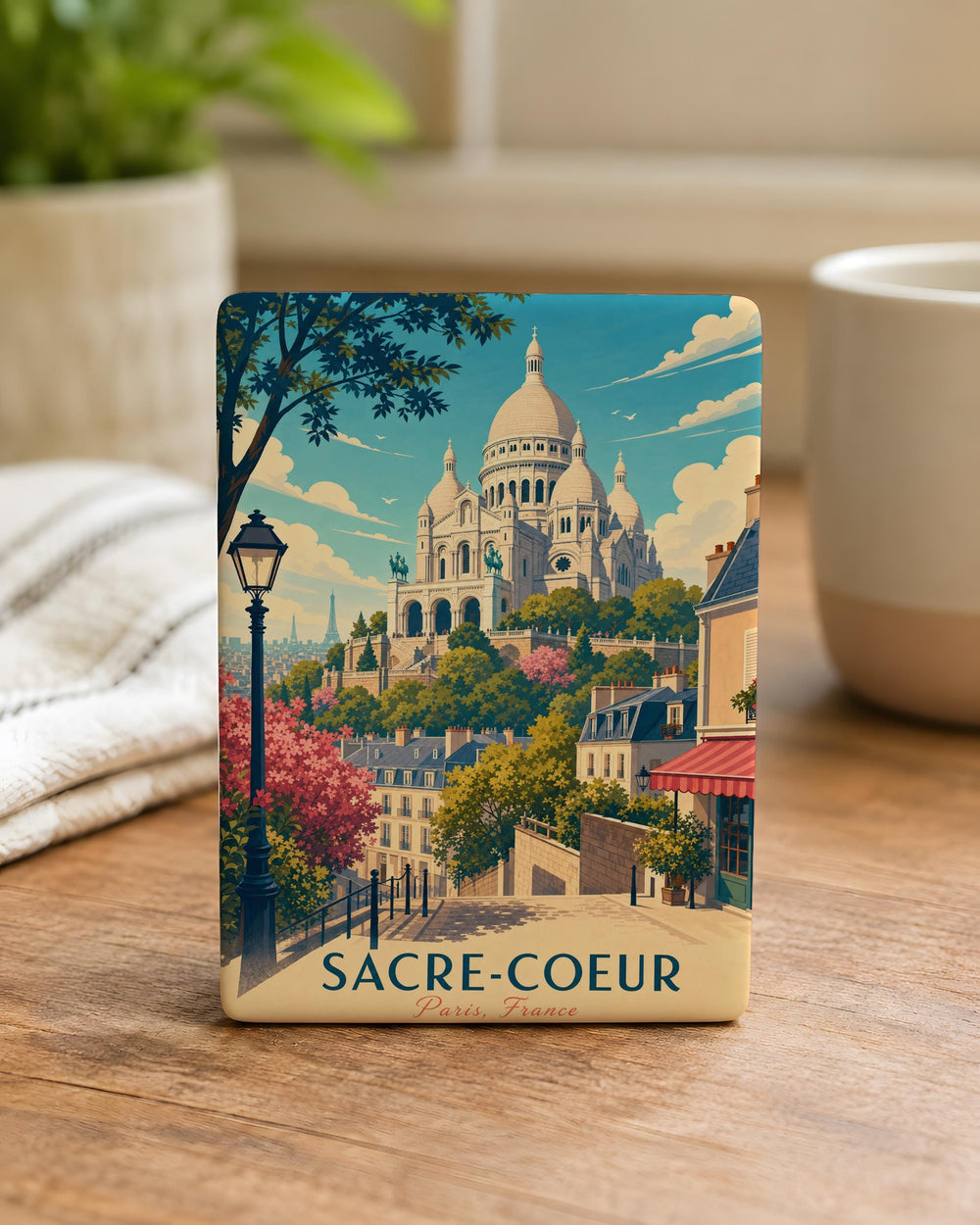 Sacre-Coeur Basilica Fridge Magnet, Paris Montmartre Landmark Souvenir Magnet, France Travel Keepsake Magnet