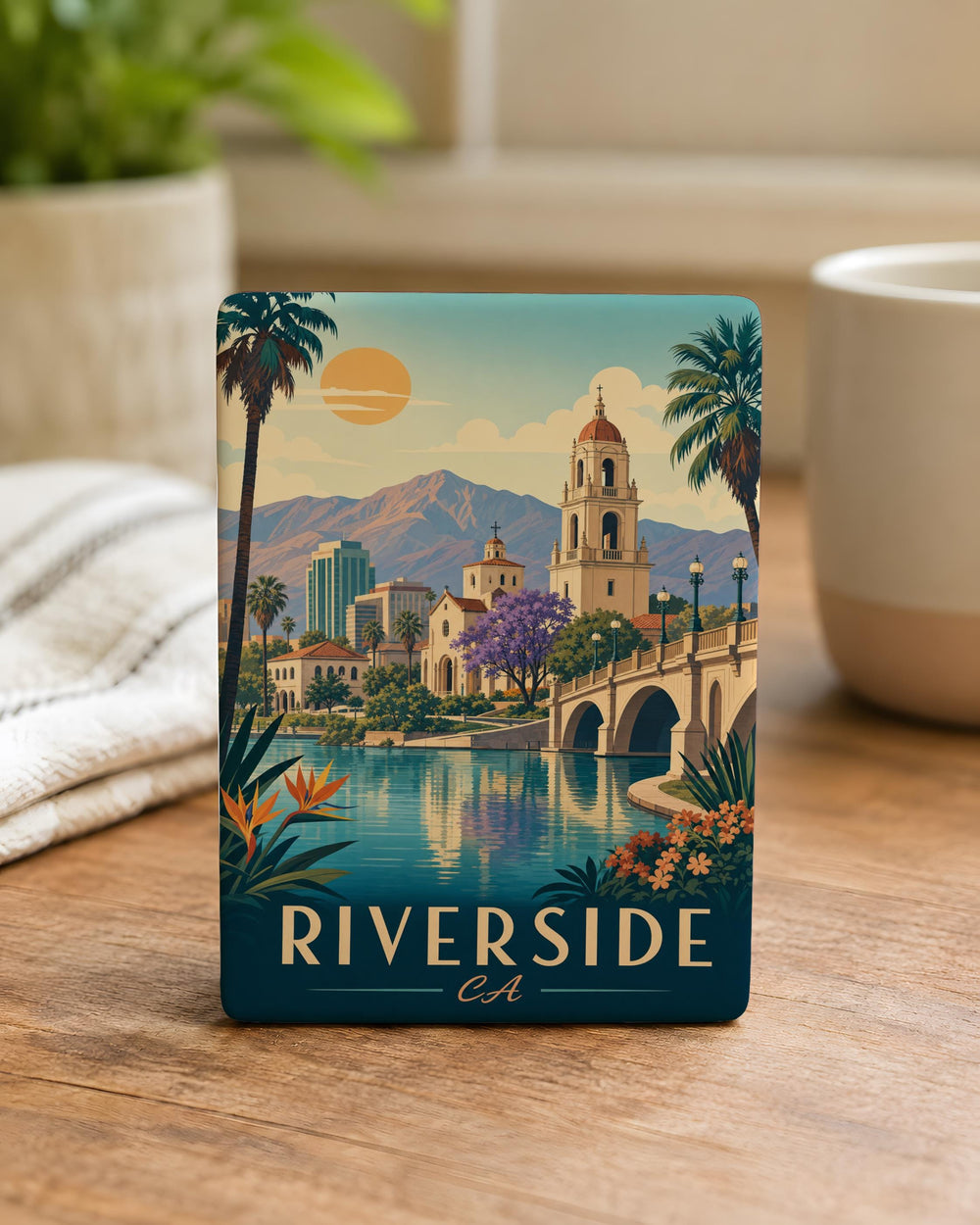 Riverside CA Fridge Magnet, Riverside California Souvenir Magnet, City Landmark Travel Keepsake Gift