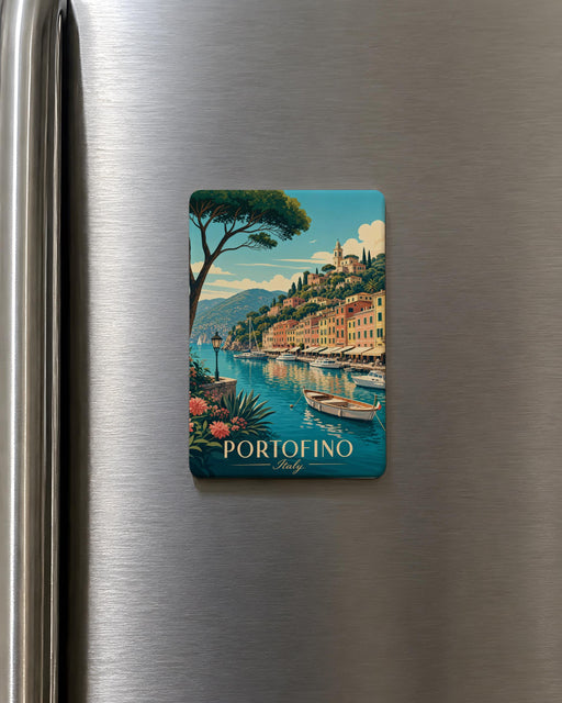 Portofino Italy Fridge Magnet, Portofino Harbor Travel Souvenir, Italian Riviera Coastal Town Keepsake Magnet