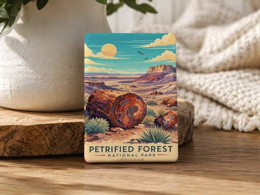 Petrified Forest National Park Fridge Magnet, Arizona Travel Souvenir, Painted Desert Landmark, Fossil Wood Keepsake Magnet