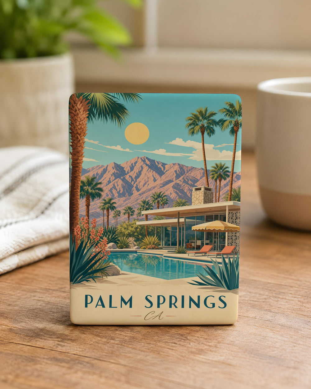 Palm Springs CA Fridge Magnet, Palm Springs California Souvenir Magnet, Desert Vacation Travel Keepsake Gift